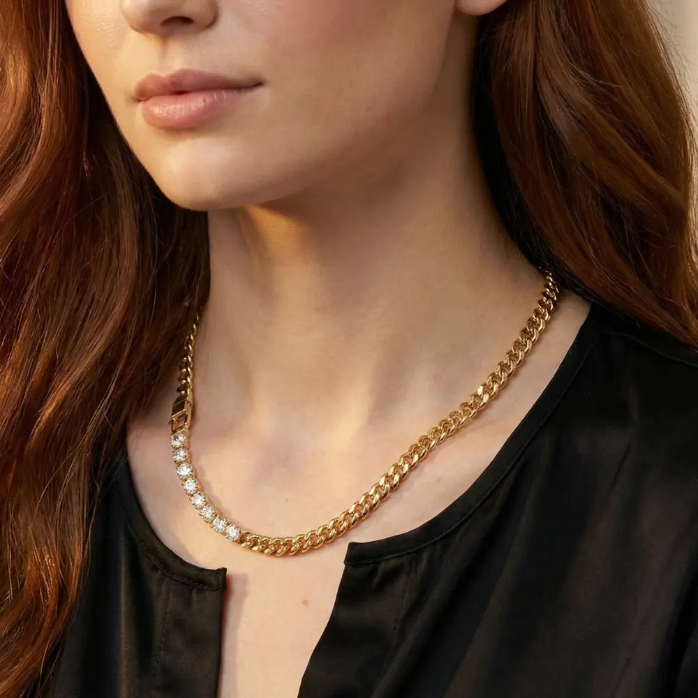 Jade Diamond Necklace - CLAYCALI