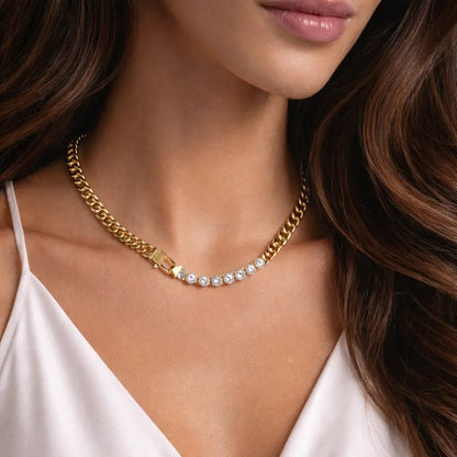 Jade Diamond Necklace - CLAYCALI