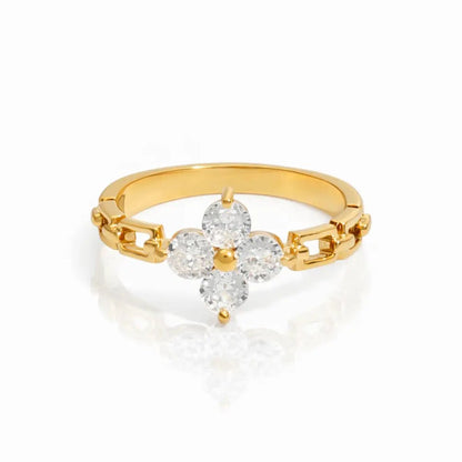 Willow Diamond Petal Ring - CLAYCALI