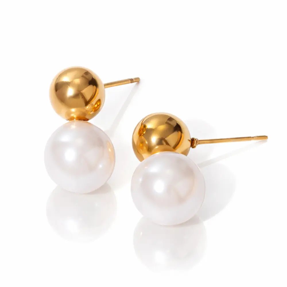 Riviera Pearl Dome Earrings