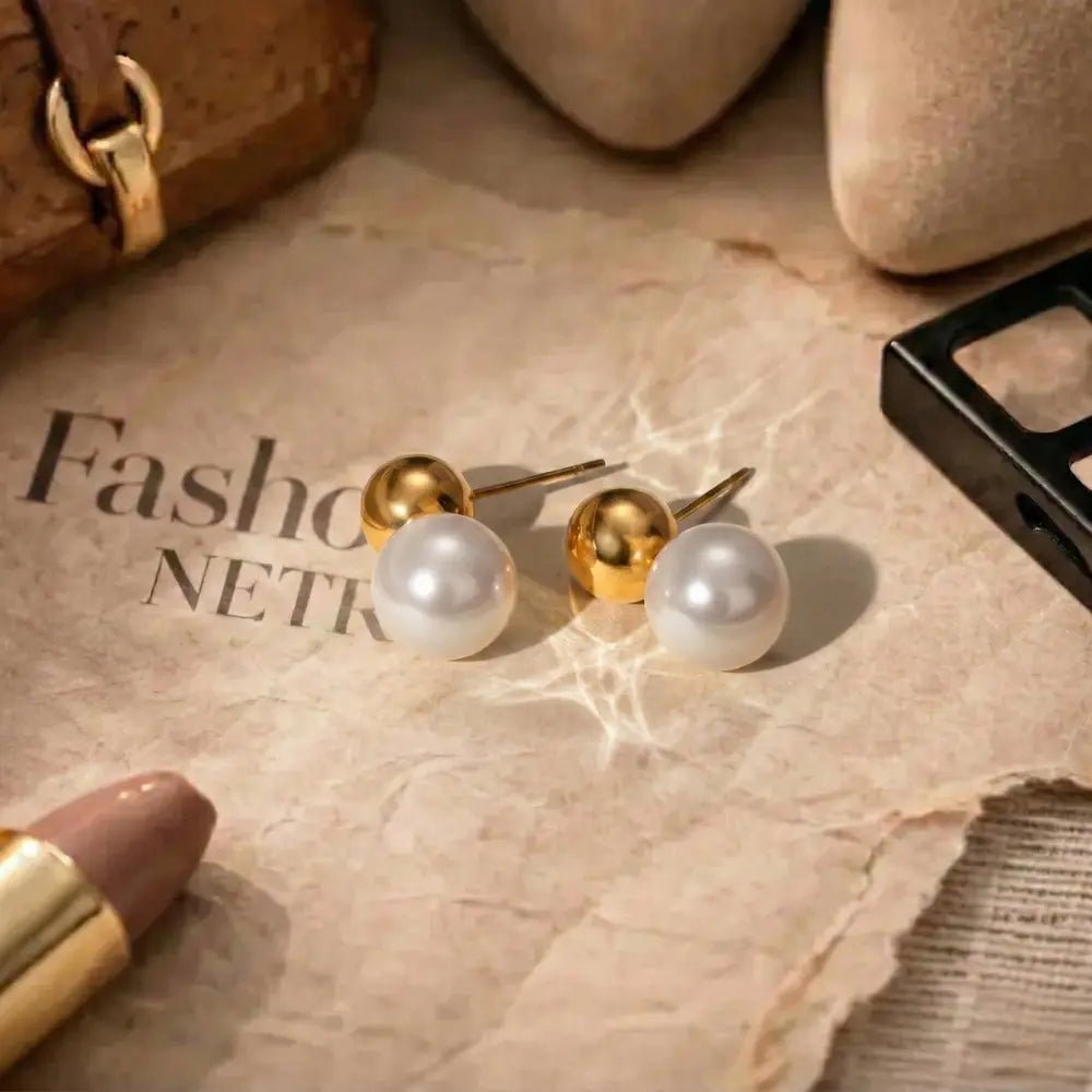 Riviera Pearl Dome Earrings - CLAYCALI