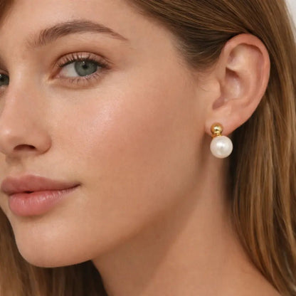 Riviera Pearl Dome Earrings - CLAYCALI