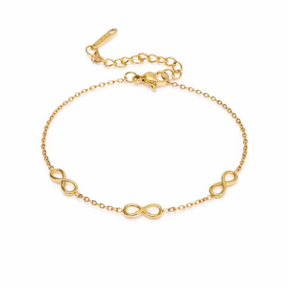 Infinity Trio Gold Bracelet - CLAYCALI