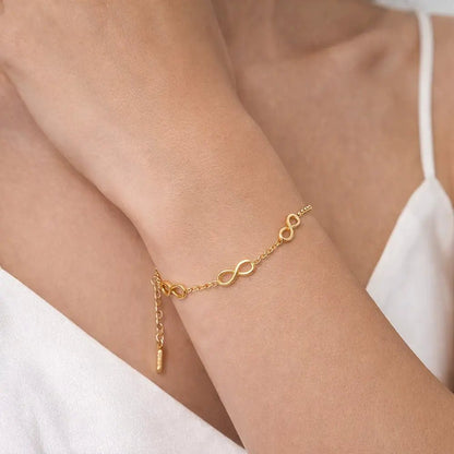 Infinity Trio Gold Bracelet - CLAYCALI