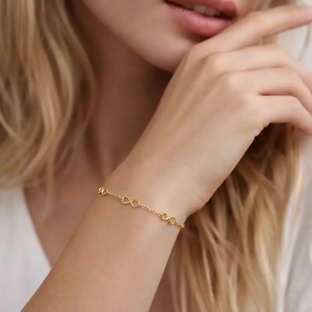 Infinity Trio Gold Bracelet - CLAYCALI