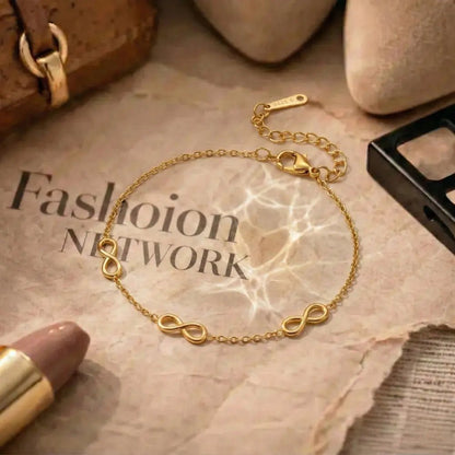 Infinity Trio Gold Bracelet - CLAYCALI