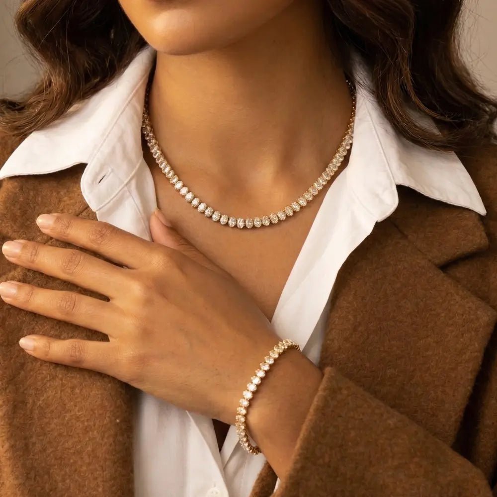 Claycali Diamond Tennis Necklace - CLAYCALI