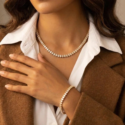 Claycali Diamond Tennis Necklace - CLAYCALI