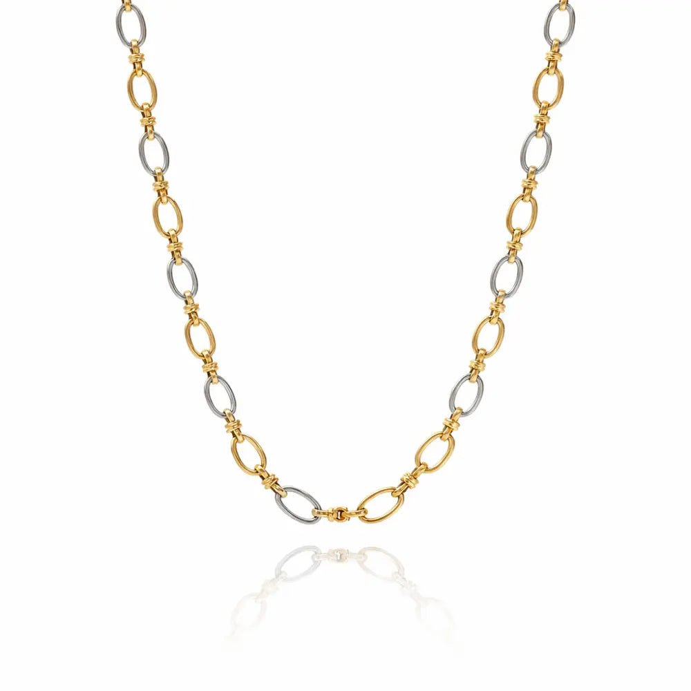 Camille Two - Tone Gold Necklace - CLAYCALI