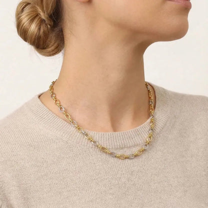 Camille Two - Tone Gold Necklace - CLAYCALI