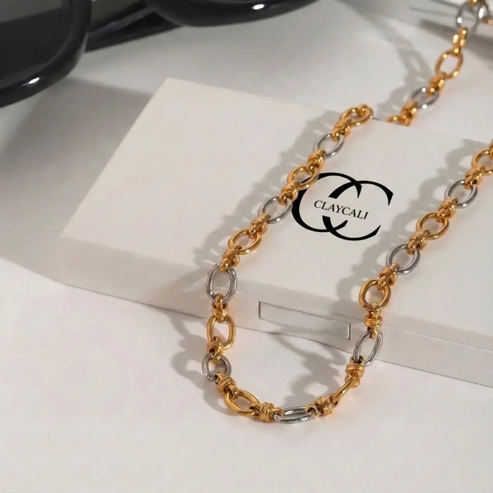 Camille Two - Tone Gold Necklace - CLAYCALI