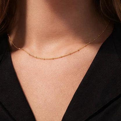 Juliet Gold Chain Necklace - CLAYCALI