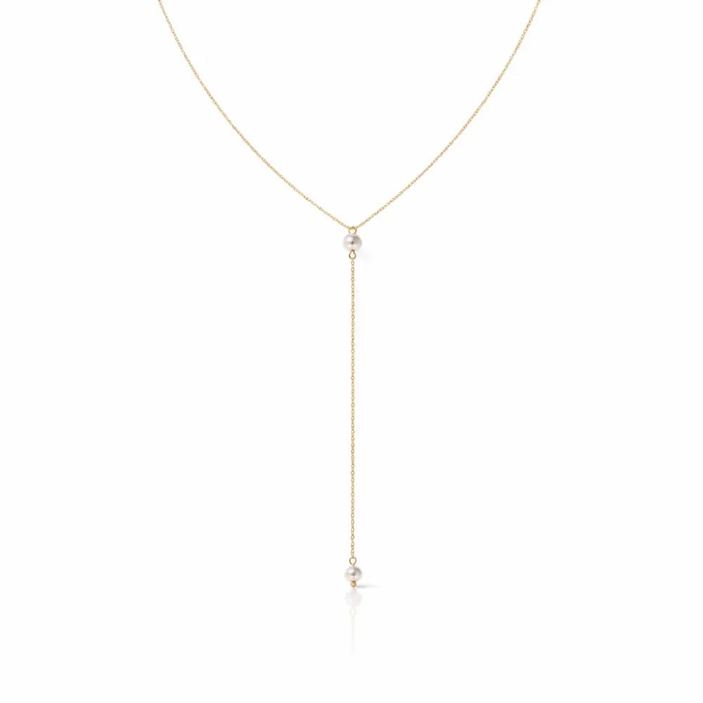 Celeste Pearl Tassel Necklace - CLAYCALI