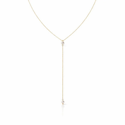 Celeste Pearl Tassel Necklace - CLAYCALI