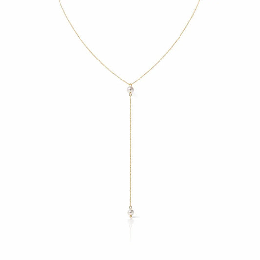 Celeste Pearl Tassel Necklace - CLAYCALI