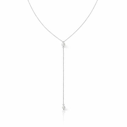 Celeste Pearl Tassel Necklace - CLAYCALI