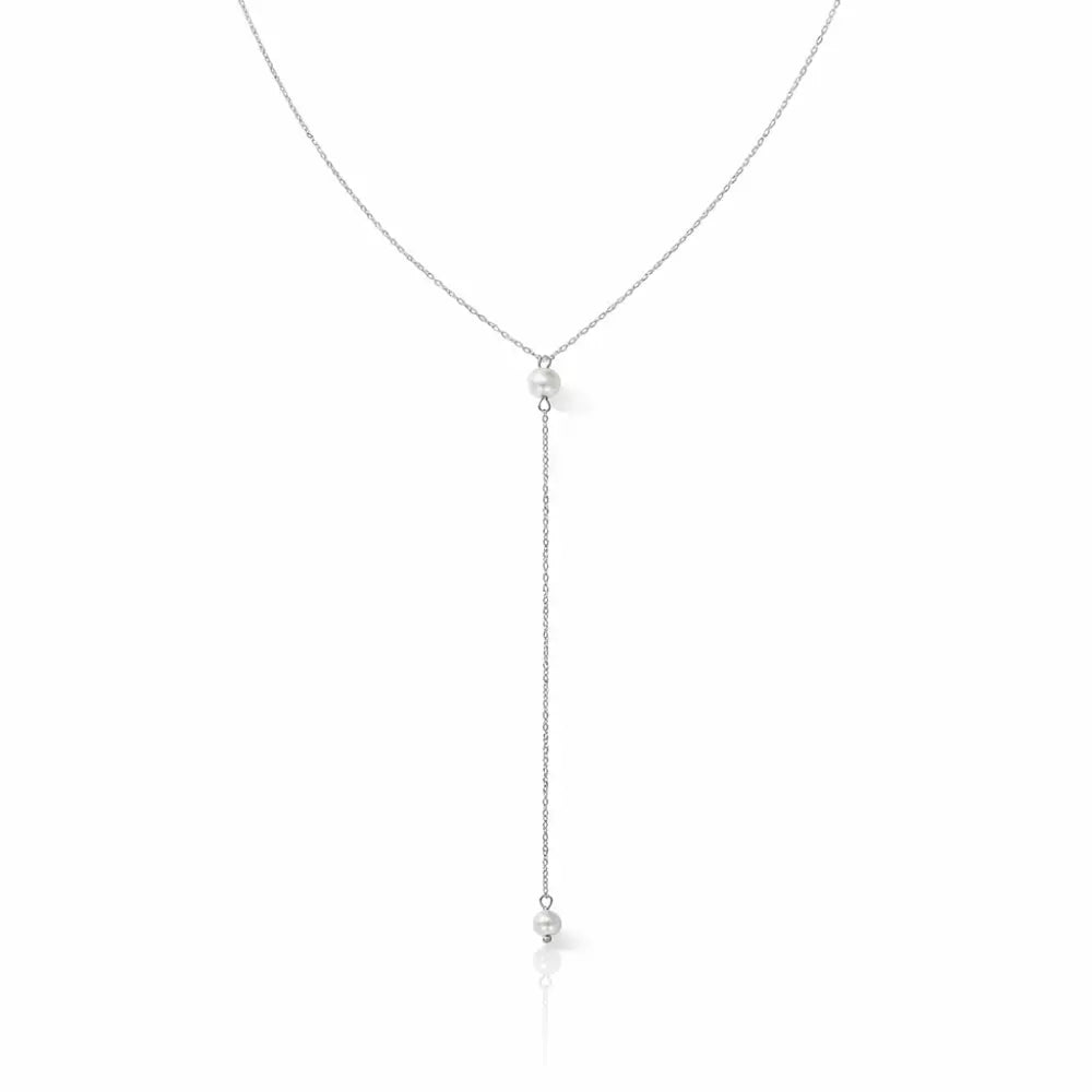 Celeste Pearl Tassel Necklace - CLAYCALI