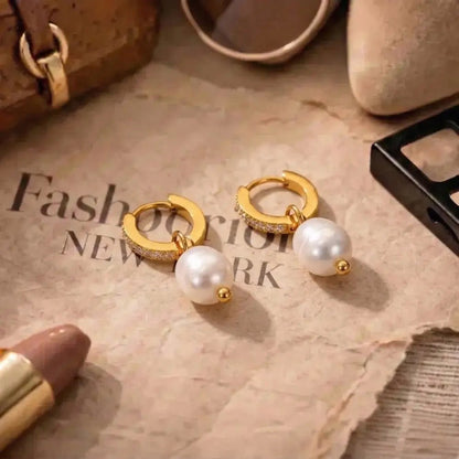 Celine Pearl Earrings - CLAYCALI