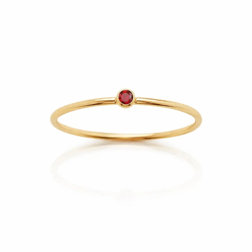 Noelle Birthstone Stacker Ring - CLAYCALI