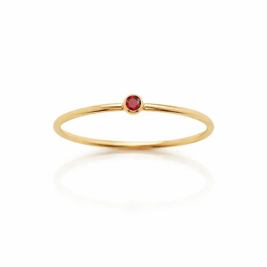 Noelle Birthstone Stacker Ring - CLAYCALI