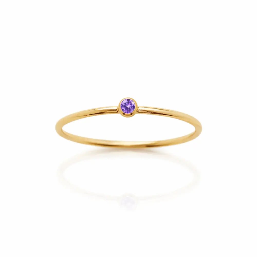 Noelle Birthstone Stacker Ring - CLAYCALI