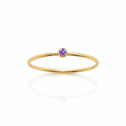 Noelle Birthstone Stacker Ring - CLAYCALI