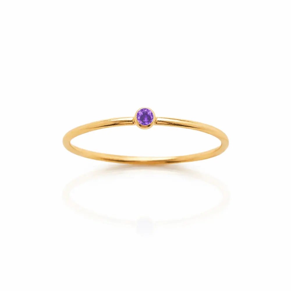Noelle Birthstone Stacker Ring - CLAYCALI