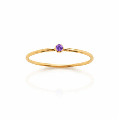 Noelle Birthstone Stacker Ring - CLAYCALI