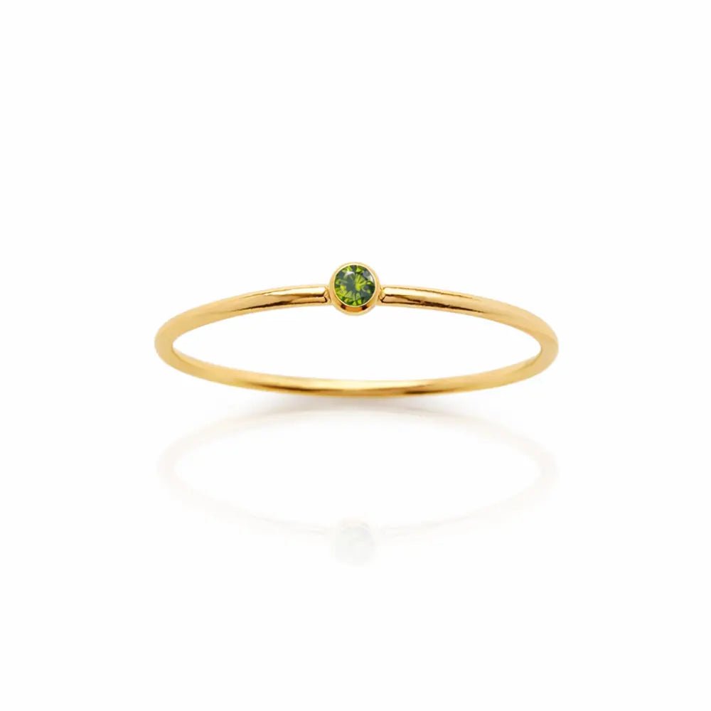 Noelle Birthstone Stacker Ring - CLAYCALI