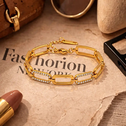 Estelle Diamond Chain Bracelet - CLAYCALI