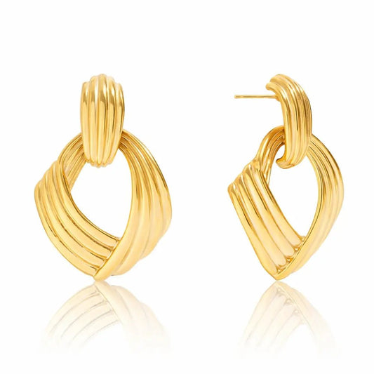 Naomi Gold Knot Earrings - CLAYCALI