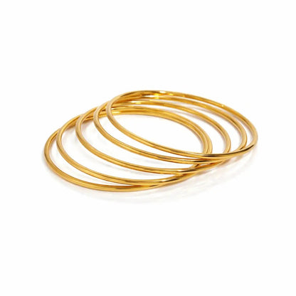 Capri Gold Bangle Set - CLAYCALI