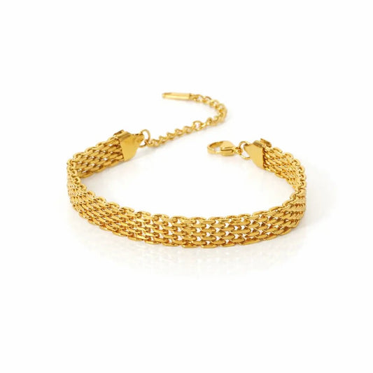 Zarina Gold Chain Bracelet - CLAYCALI