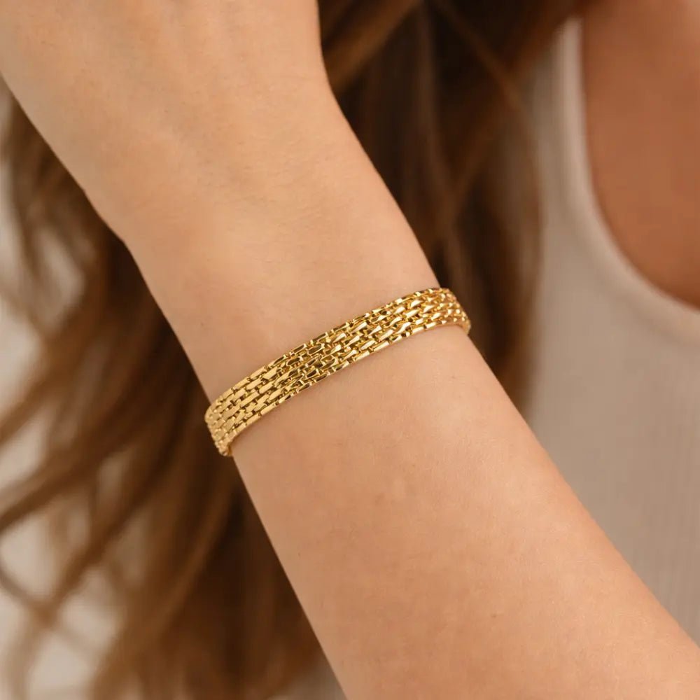 Zarina Gold Chain Bracelet - CLAYCALI