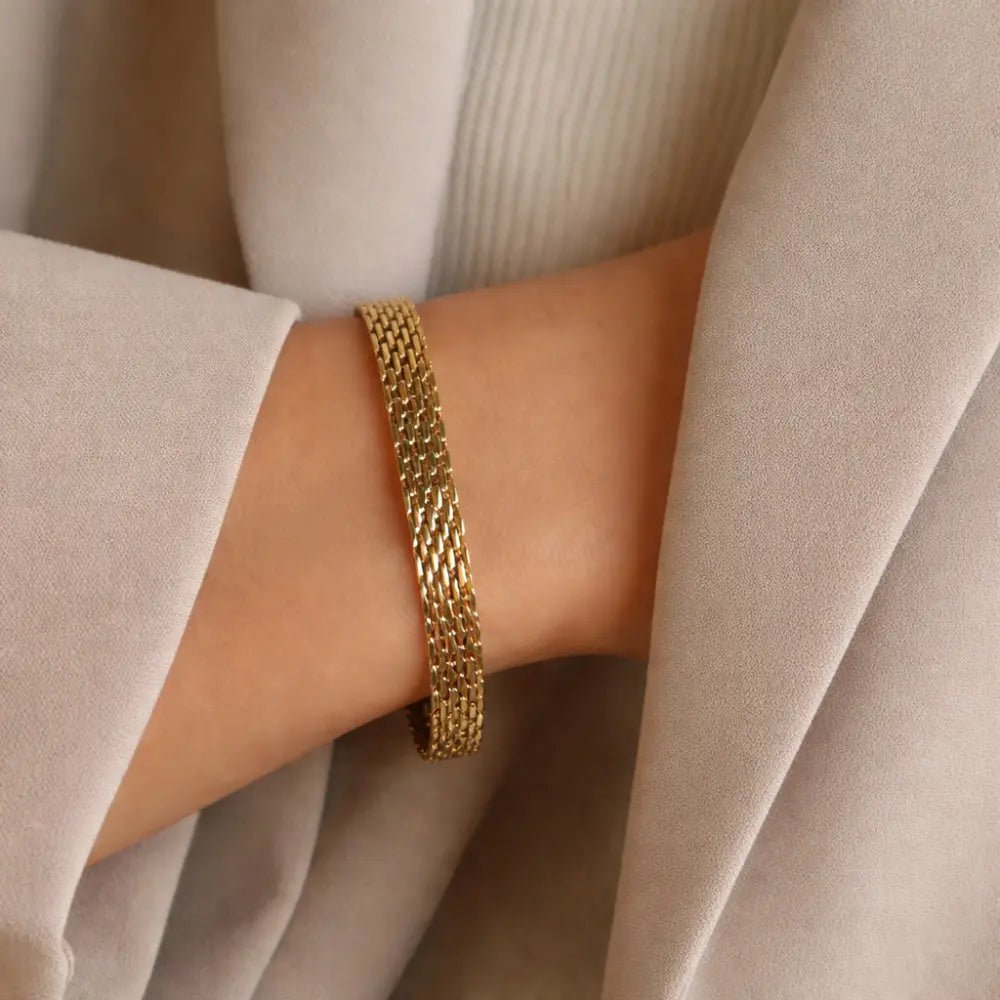 Zarina Gold Chain Bracelet - CLAYCALI