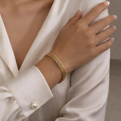 Zarina Gold Chain Bracelet - CLAYCALI