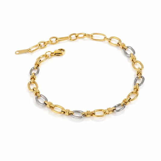 Camille Two - Tone Gold Bracelet - CLAYCALI