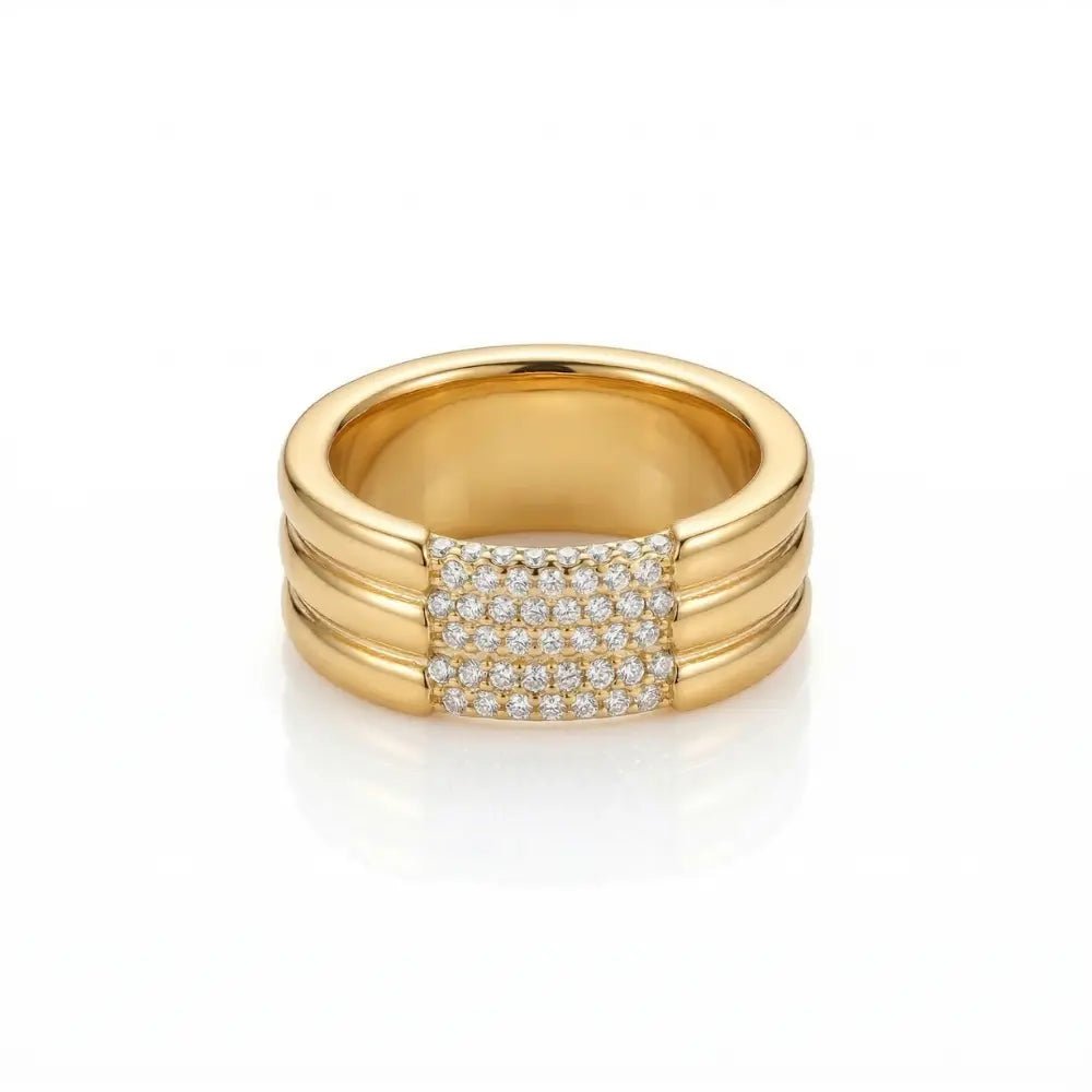 Stephanie Diamond Gold Ring - CLAYCALI
