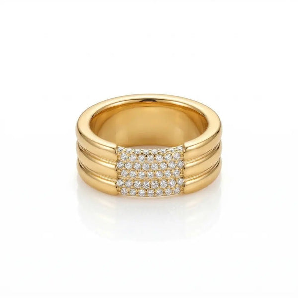 Stephanie Diamond Gold Ring