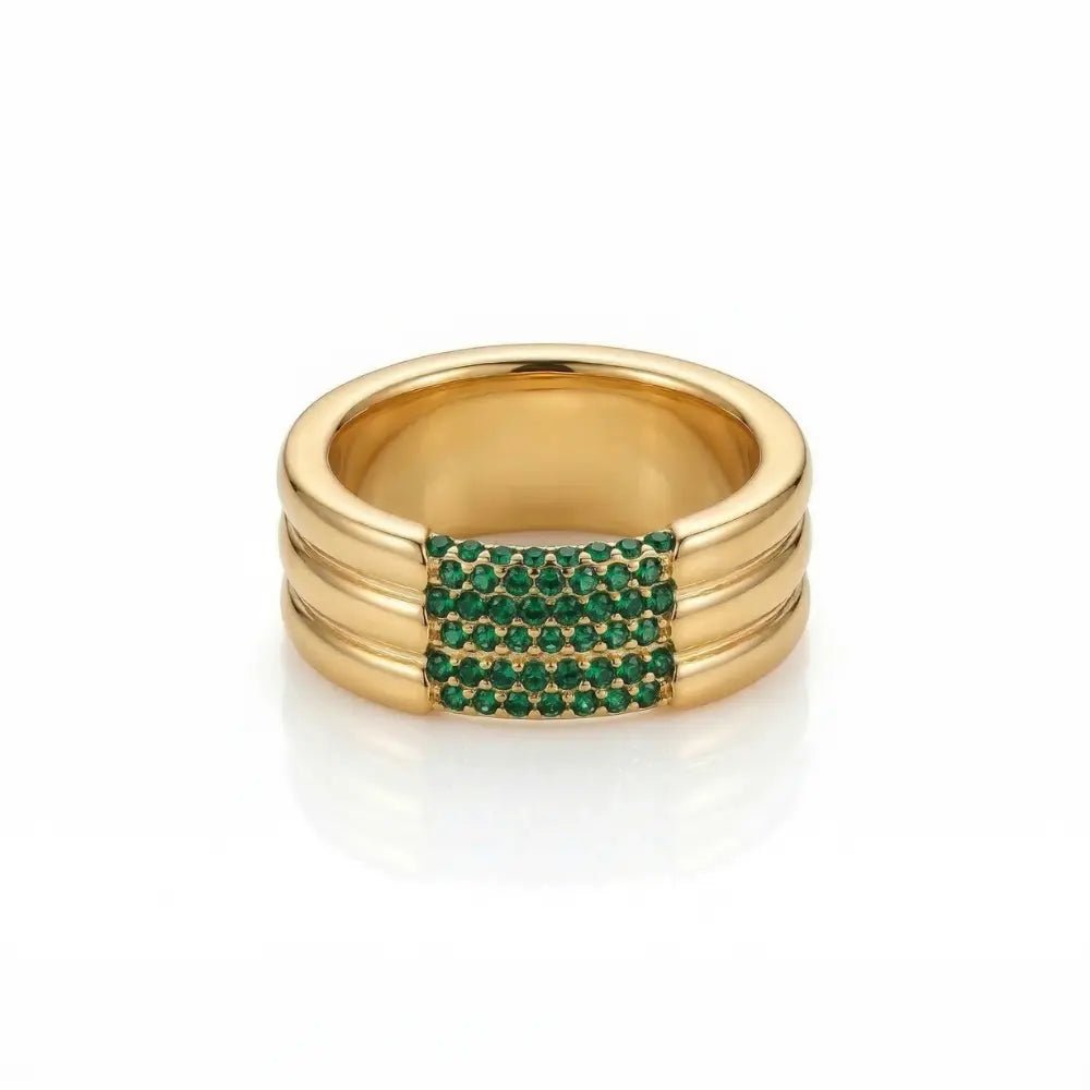 Stephanie Diamond Gold Ring - CLAYCALI
