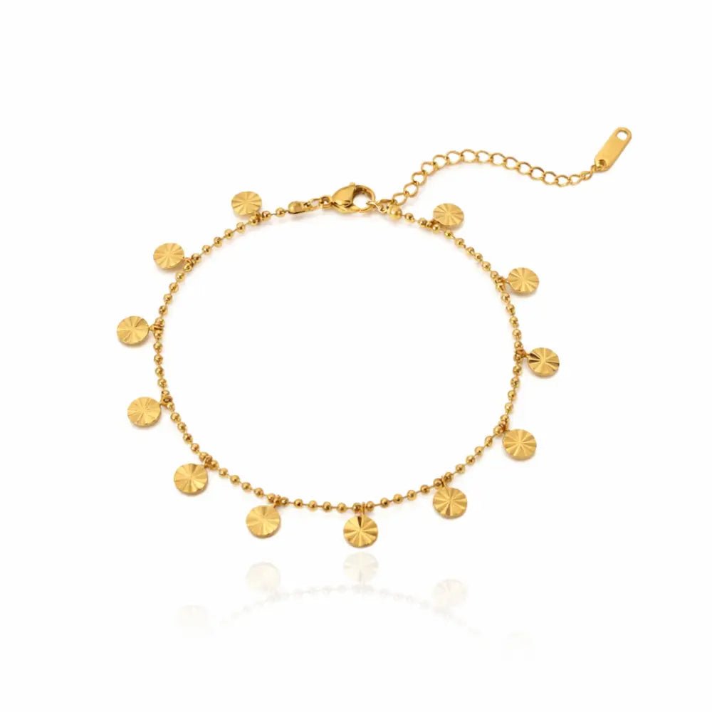 Sol Gold Anklet - CLAYCALI