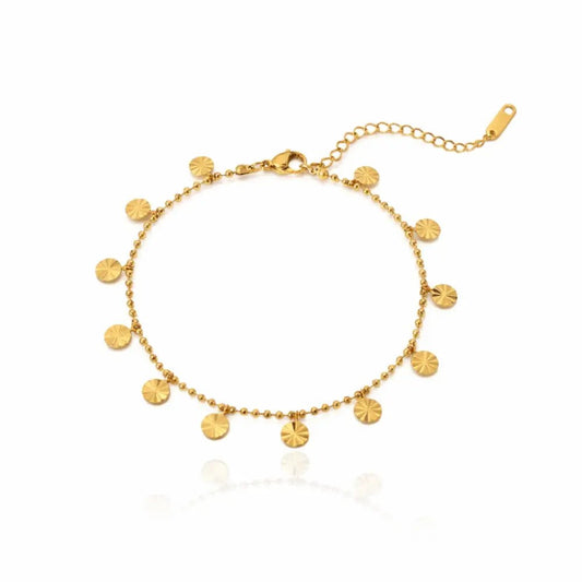 Sol Gold Anklet - CLAYCALI