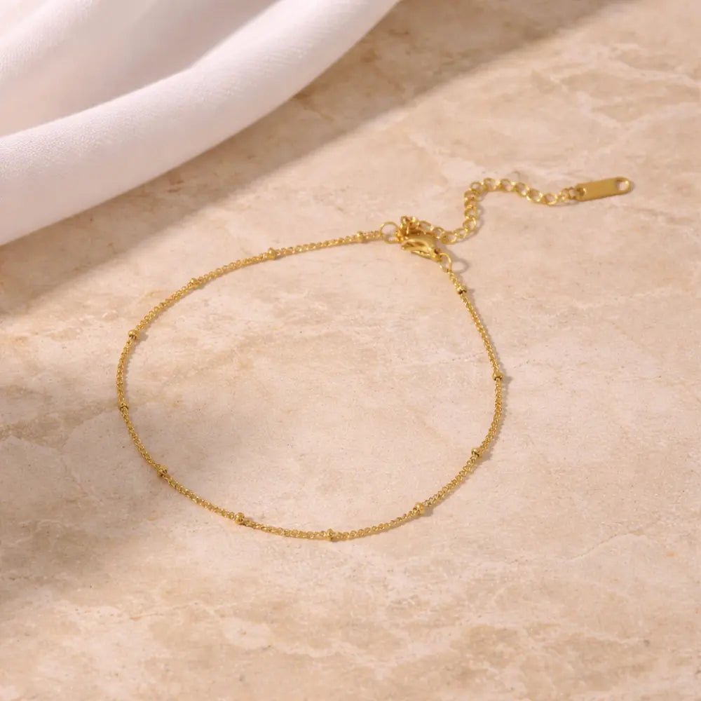 Nia Gold Anklet - CLAYCALI