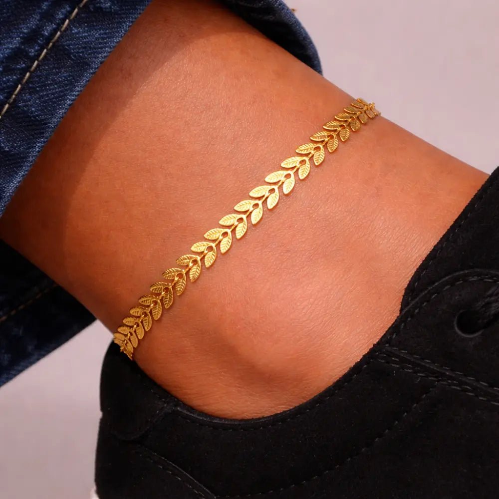 Lina Gold Anklet - CLAYCALI