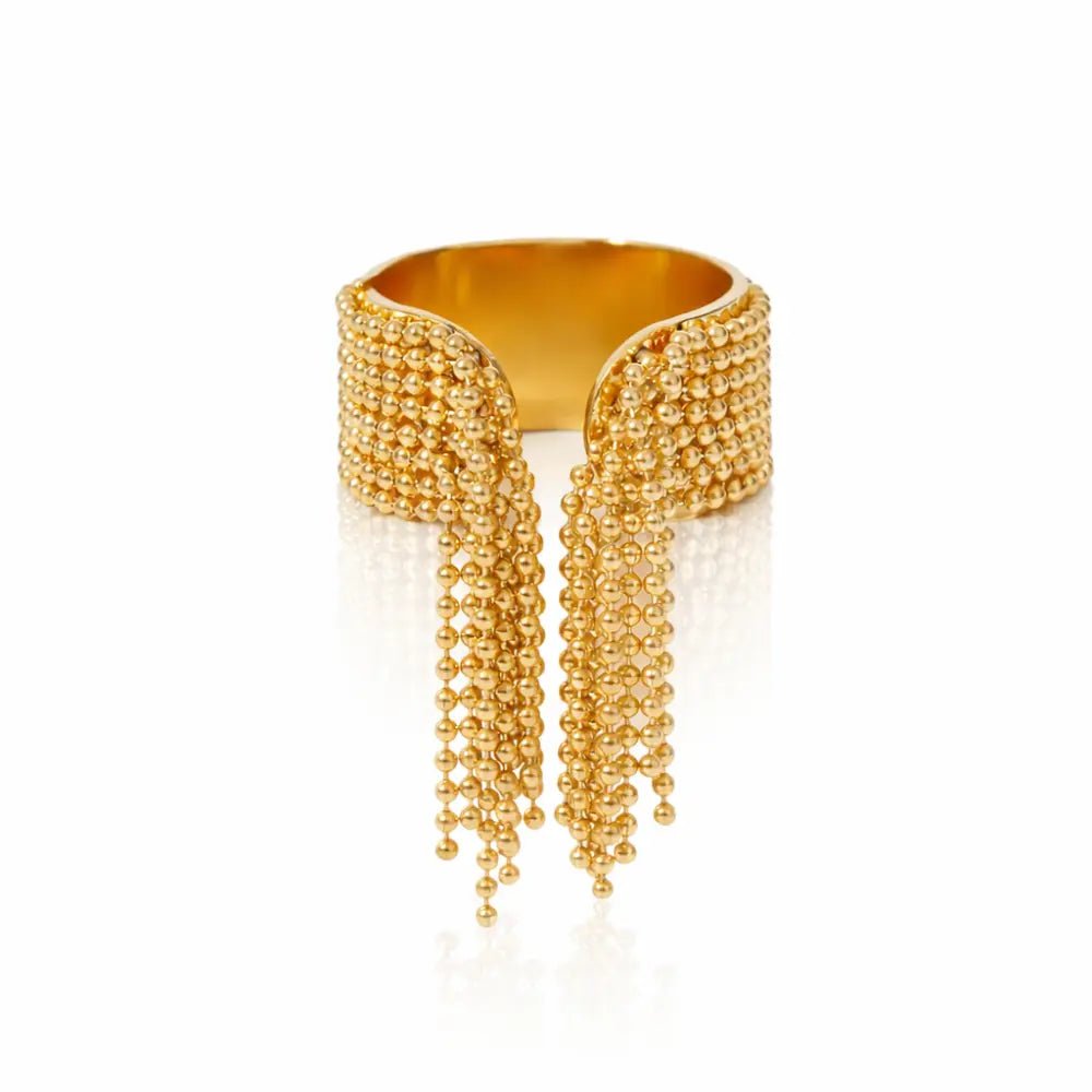 Chloe Gold Tassel Ring - CLAYCALI