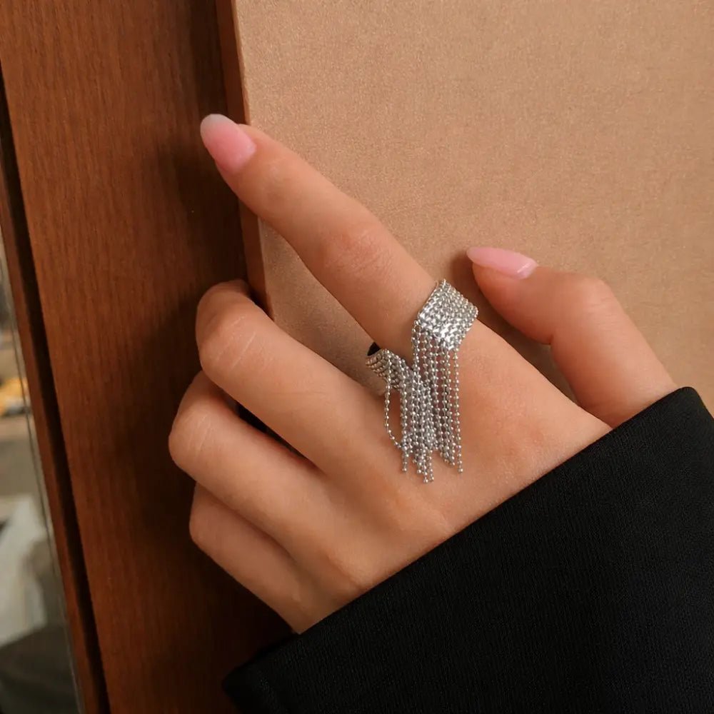Chloe Gold Tassel Ring - CLAYCALI