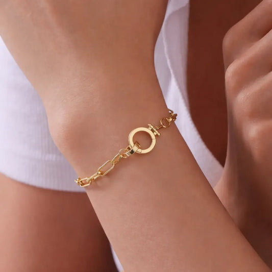 Claycali Gold Paperclip Bracelet - CLAYCALI