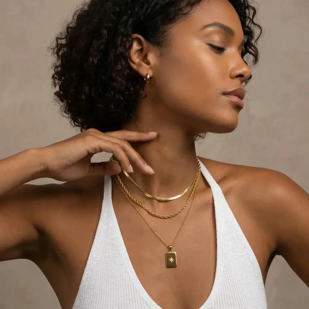 Portofino Layered Gold Necklace - CLAYCALI