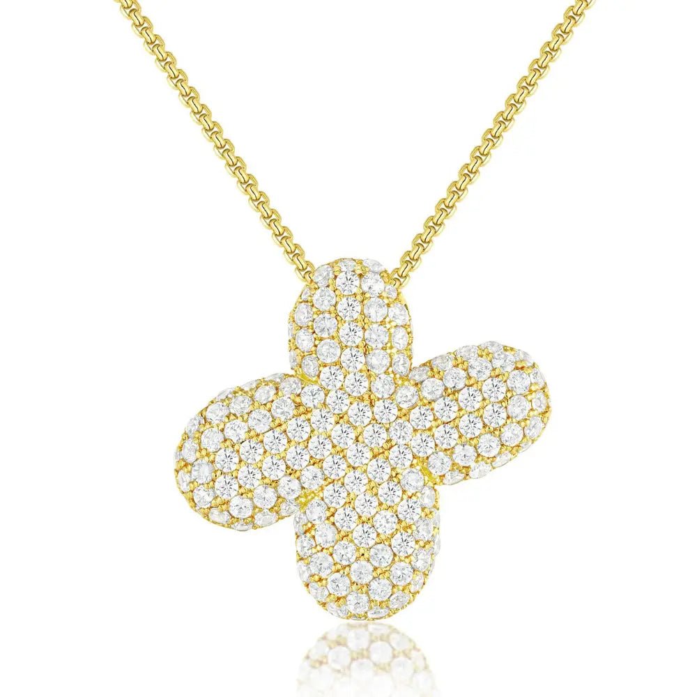 Bubble Initial Diamond Necklace - CLAYCALI