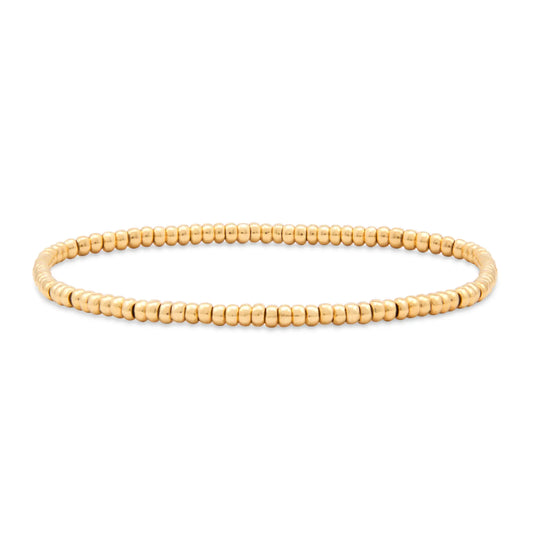 2MM Gold Bead Bracelet